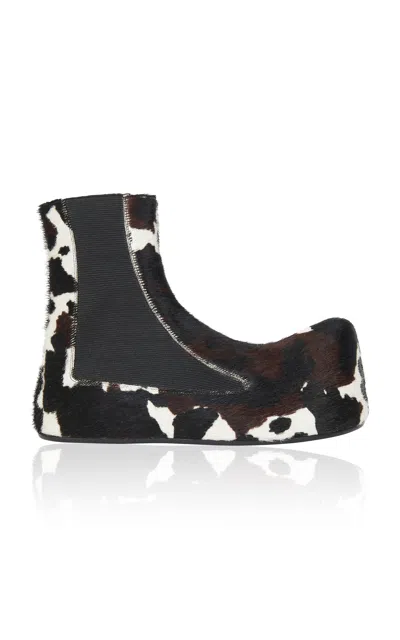 A.w.a.k.e. Anki Pony Hair Ankle Boots In Print
