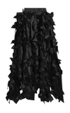 A.w.a.k.e. Asymmetrical Tie-detailed Multi Panel Maxi Skirt In Black