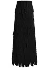 A.w.a.k.e. A.w.a.k.e Mode Laser-cut Crepe Maxi Skirt In Black
