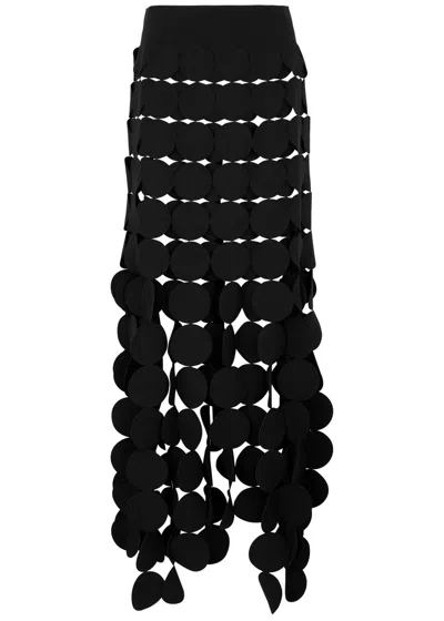 A.w.a.k.e. A.w.a.k.e Mode Laser-cut Crepe Maxi Skirt In Black