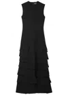 A.w.a.k.e. A.w.a.k.e Mode Laser-cut Maxi Dress In Black