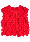 A.w.a.k.e. A. W.a. K.e. Mode Open Back Top With Rectangle Detail Red In Red