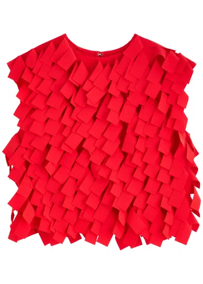 A.W.A.K.E. A.W.A.K.E MODE LASER-CUT OPEN-BACK CREPE TOP