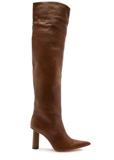 A.w.a.k.e. A.w.a.k.e Mode Maya 90 Leather Over-the-knee Boots In Brown