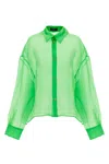 A.w.a.k.e. Organdy 80s Shirt Shirt And Blouse Green