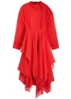 A.w.a.k.e. A.w.a.k.e Mode Organza Silk-chiffon Shirt Dress In Red