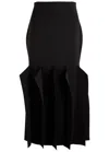 A.w.a.k.e. A.w.a.k.e Mode Panelled Crepe Midi Skirt In Black
