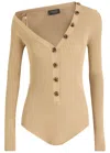 A.w.a.k.e. A.w.a.k.e Mode Ribbed Knitted Bodysuit