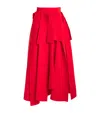 A.w.a.k.e. A. W.a. K.e. Mode Aysmmetric Midi Skirt In Red