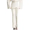 A.w.a.k.e. Basque Womens Button Trim Textured Straight Leg Pants In Multi