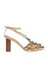 A.w.a.k.e. Christine Studded Leather Pumps In Metallic
