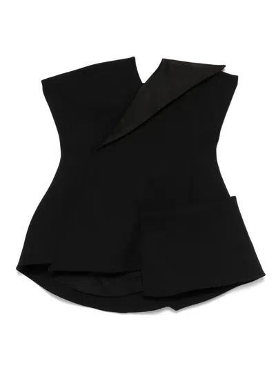 A.W.A.K.E. CORSETED SATIN TOP