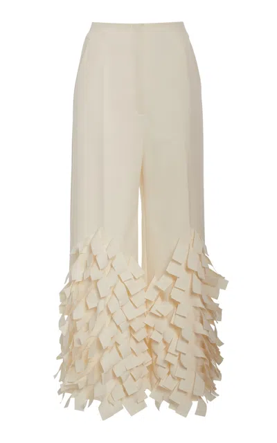 A.w.a.k.e. Culottes With Rectangle Detail In Ivory