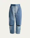 A.w.a.k.e. Cutout Upcycled Denim Jeans In Blue