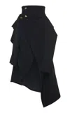A.w.a.k.e. Deconstructed Suiting Shirt-skirt In Black