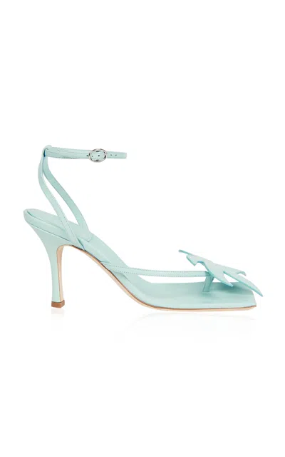 A.w.a.k.e. Delta Palma Leather Sandals In Blue