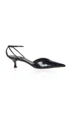 A.w.a.k.e. Dina Coco Croc-effect Leather Pumps In Black