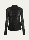 A.W.A.K.E. FITTED LONG-SLEEVE LACE SHIRT