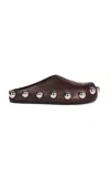 A.w.a.k.e. A.w.a.k.e Mode Gabi Studded Leather Clogs In Brown