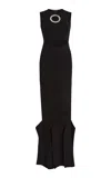 A.w.a.k.e. Knit Dress With Hem Panel Detail In Black
