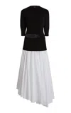 A.w.a.k.e. Knit Top Dress In Black,white