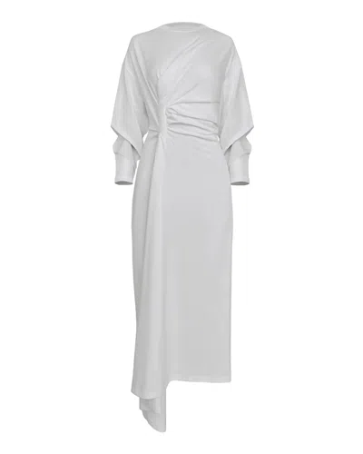 A.w.a.k.e. Knotted Jersey Dress In White