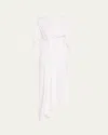 A.w.a.k.e. Knotted Jersey Maxi Dress In White