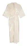 A.w.a.k.e. Knotted Sequined Midi Dress In Ivory