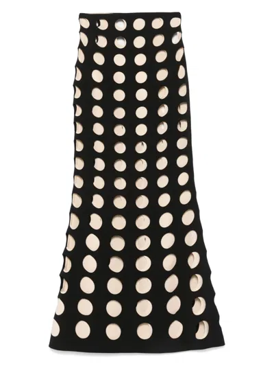 A.w.a.k.e. Layered-holes Maxi Skirt