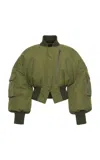 A.w.a.k.e. Ma1 Cotton-nylon Bomber Jacket In Olive