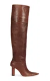A.w.a.k.e. Maya Over-the-knee Leather Boots In Brown
