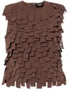 A.w.a.k.e. Multi-rectangle Top In Brown