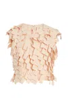A.w.a.k.e. Rectangle-detailed Backless Top In Nude