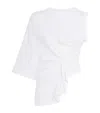 A.w.a.k.e. A. W.a. K.e. Mode Organic Cotton Asymmetric Knot Top In White