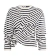 A.w.a.k.e. A. W.a. K.e. Mode Long Sleeve Knotted Jersey Top Stripe