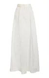 A.w.a.k.e. Organza Wide Leg Pants In White