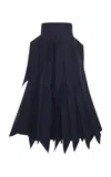 A.w.a.k.e. Panel-appliquéd Wool-blend Midi Skirt In Navy