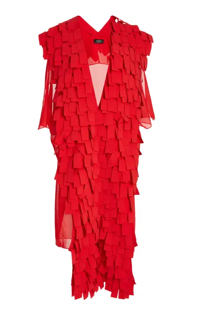 A.w.a.k.e. Rectangle Shift Midi Dress In Red