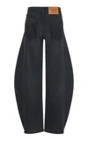 A.w.a.k.e. Rigid High-rise Balloon Jeans In Black