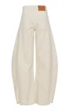 A.w.a.k.e. Rigid High-rise Balloon Jeans In Off-white