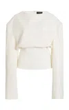 A.w.a.k.e. Round Neck Tailored Top In White