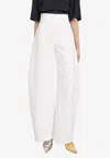 A.w.a.k.e. Rounded Tailored Pants In White