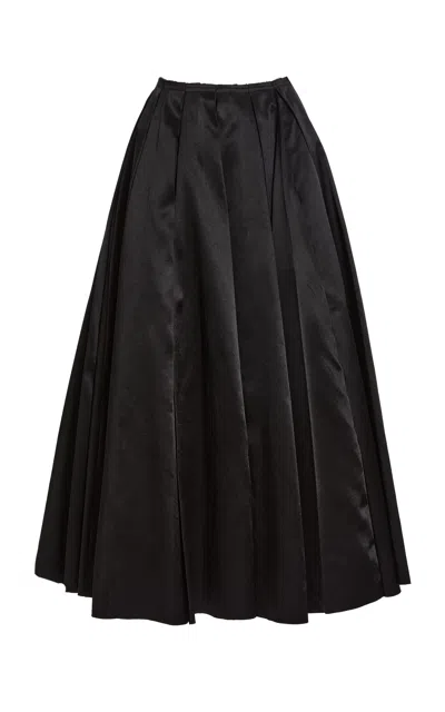 A.w.a.k.e. Satin Panelled Skirt In Black