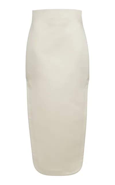 A.w.a.k.e. Slit Skirt In Ivory