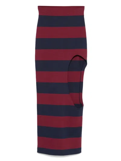 A.W.A.K.E. STRIPED MAXI SKIRT