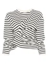 A.w.a.k.e. A. W.a. K.e. Mode Long Sleeve Knotted Jersey Top Stripe