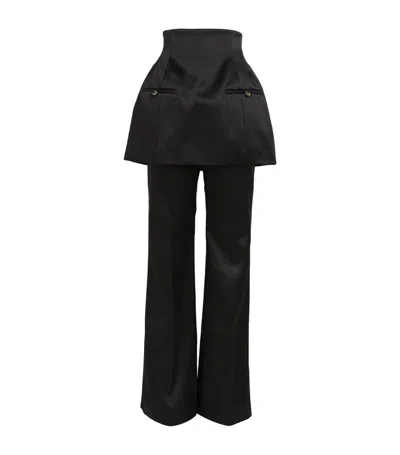 A.w.a.k.e. Tailored Skirt-trousers In Black