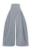 A.w.a.k.e. Tailored Wool-blend Maxi Skirt In Grey