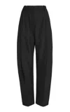 A.w.a.k.e. Tapered Slit Knee Pants In Black
