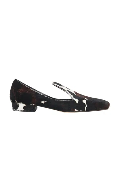 A.w.a.k.e. Tim Pony Hair Loafers In Print